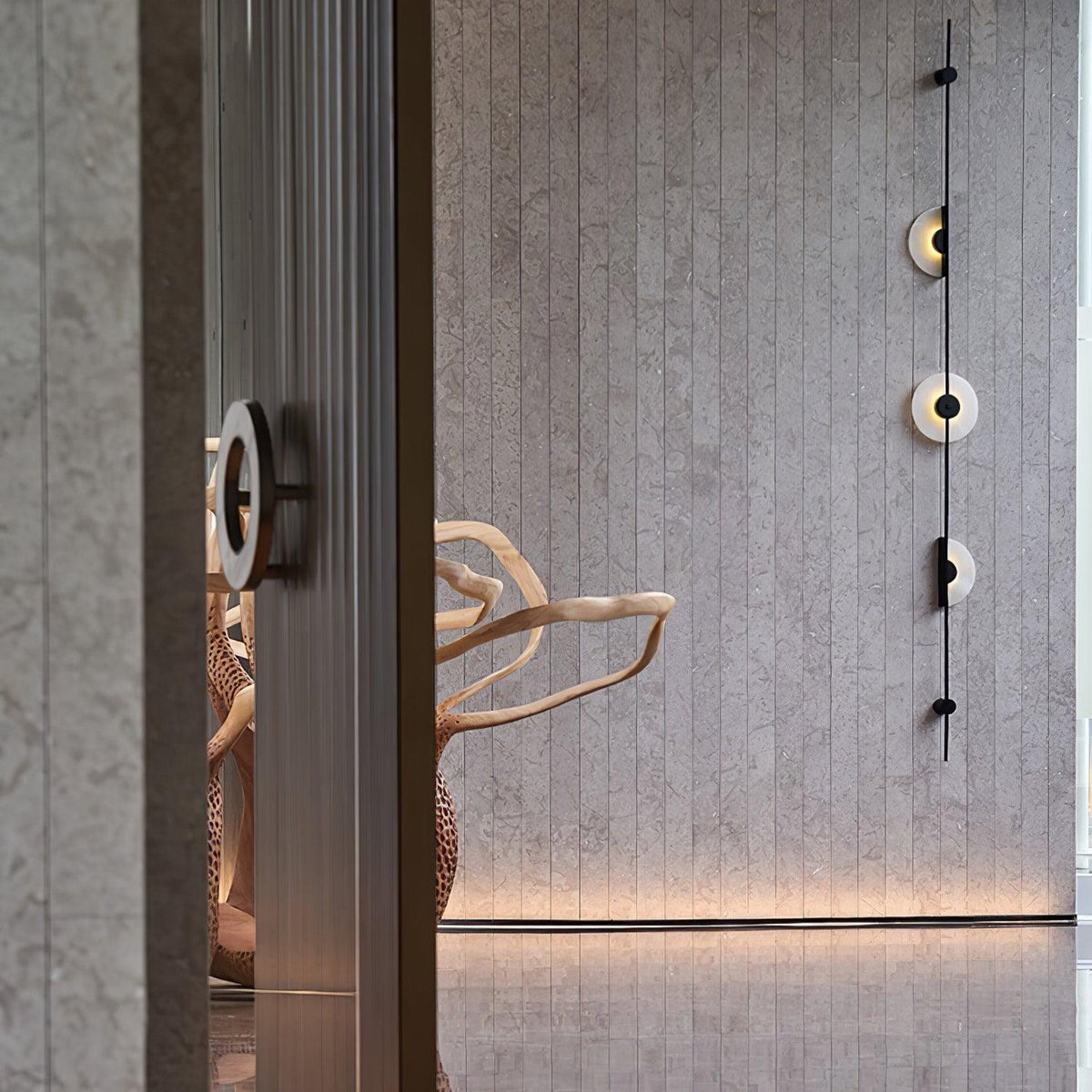 Alabaster Vertical Wall Sconce