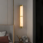 Cylindra Alabaster Brass Wall Light