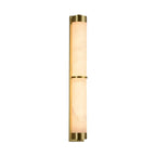 Cylindra Alabaster Brass Wall Light