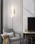 Oblong Alabaster Plug-in Wall Sconce