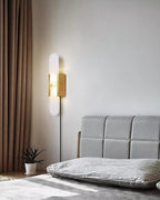 Oblong Alabaster Plug-in Wall Sconce