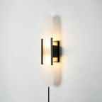 Oblong Alabaster Plug-in Wall Sconce