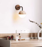 Lunar Stone Orb Sconce