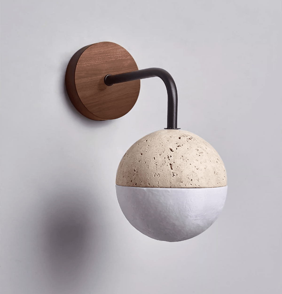 Lunar Stone Orb Sconce