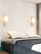 Vertical Travertine Wall Sconce