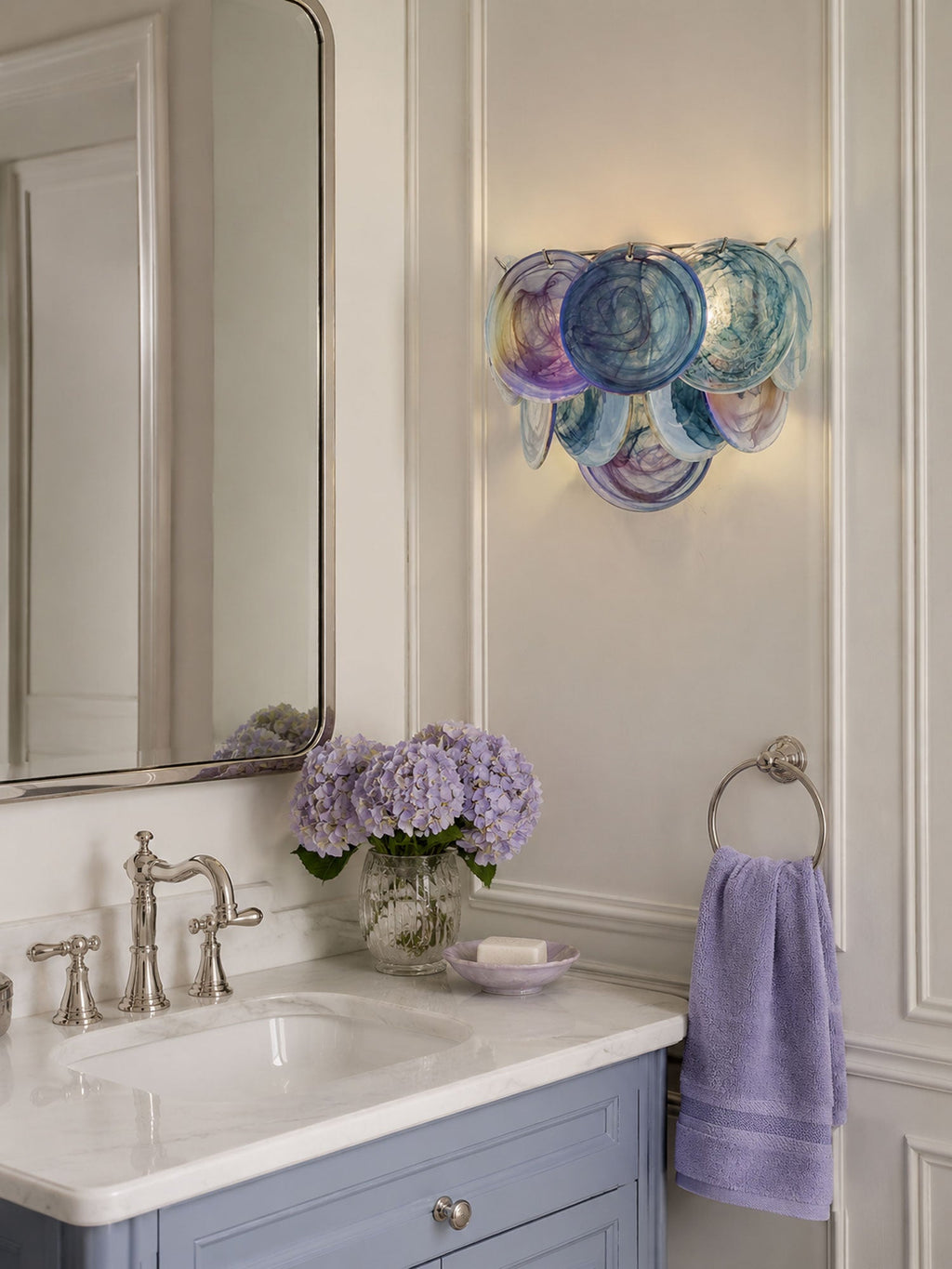 Lunaria Disc Glass Wall Lamp
