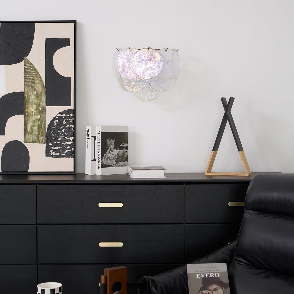 Lunaria Disc Glass Wall Lamp