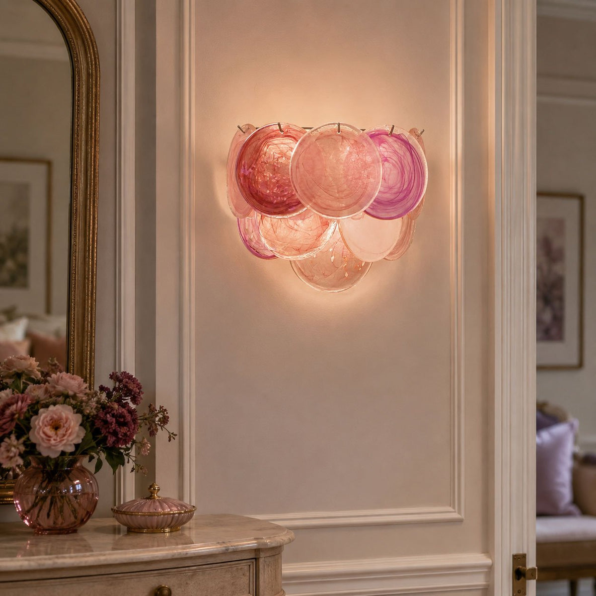 Lunaria Disc Glass Wall Lamp