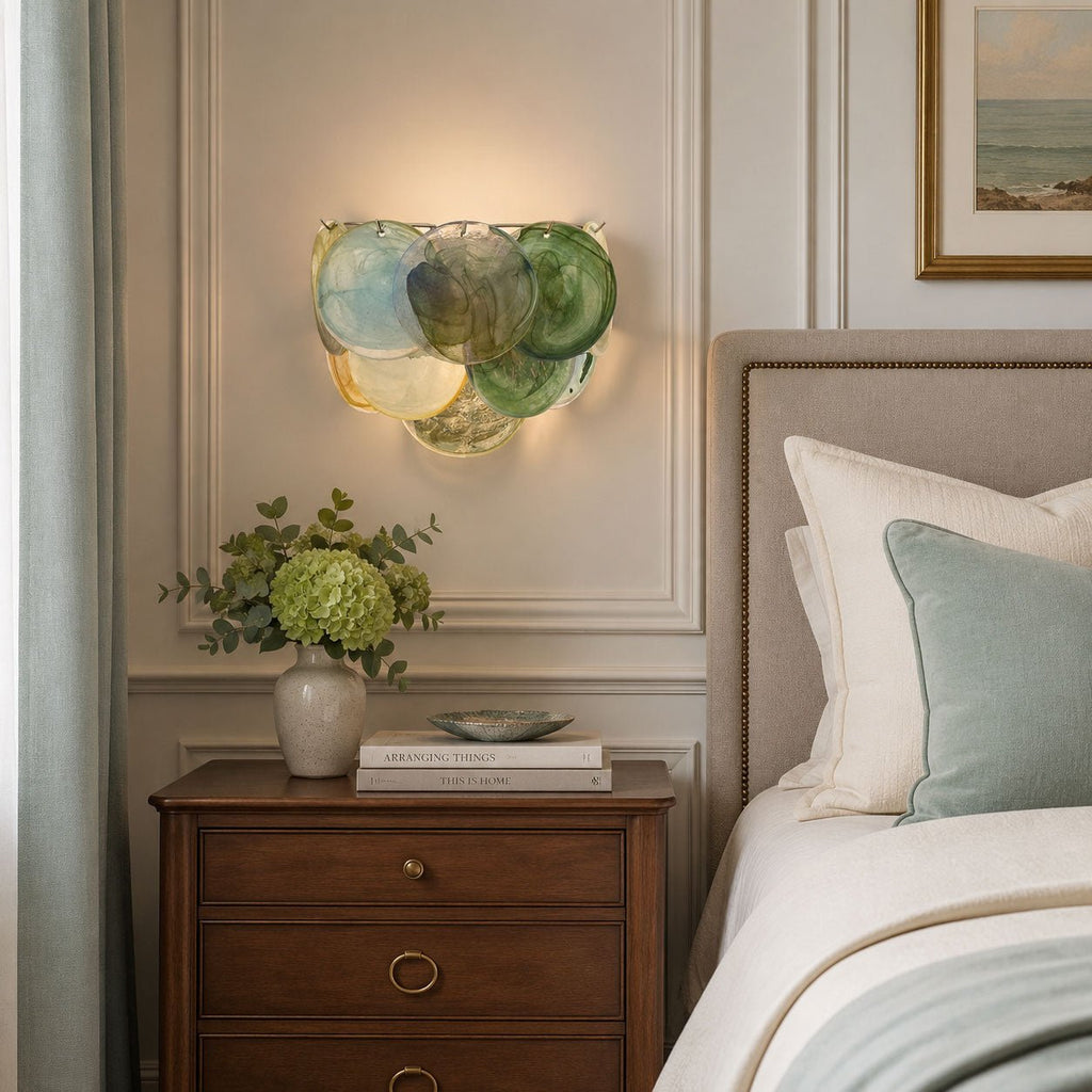 Lunaria Disc Glass Wall Lamp
