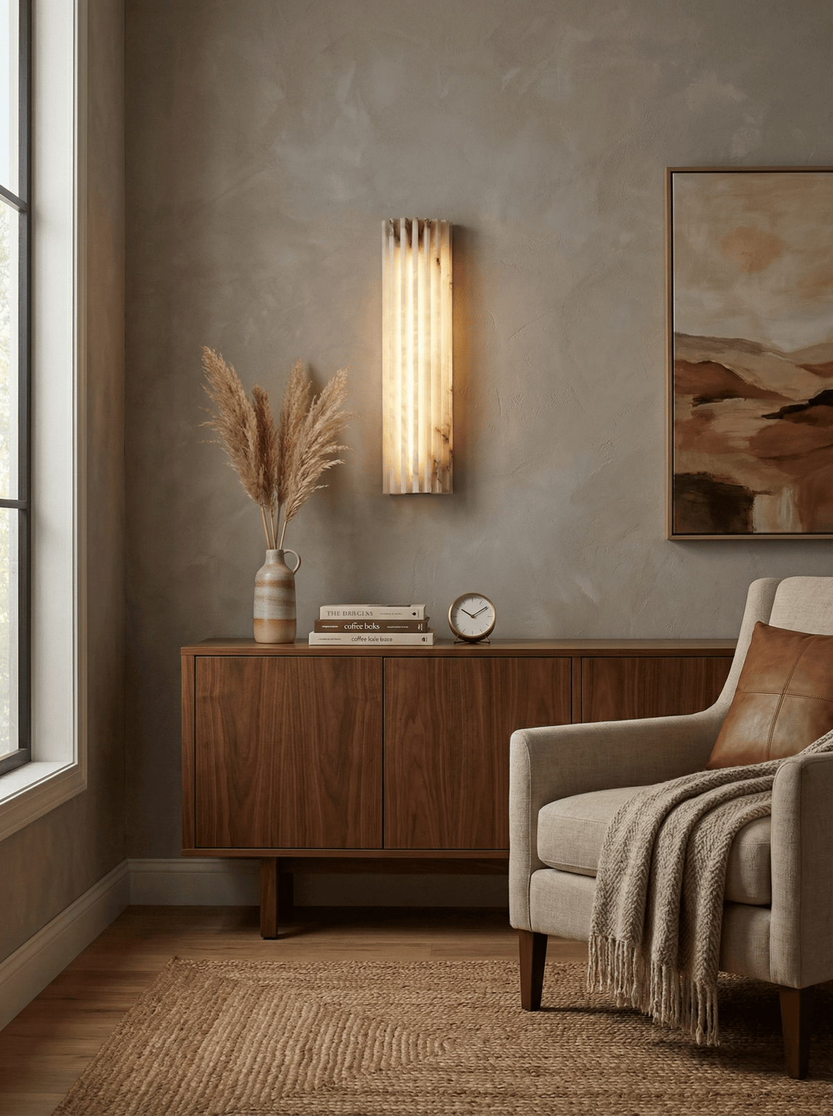 Alvia Alabaster Wall Light