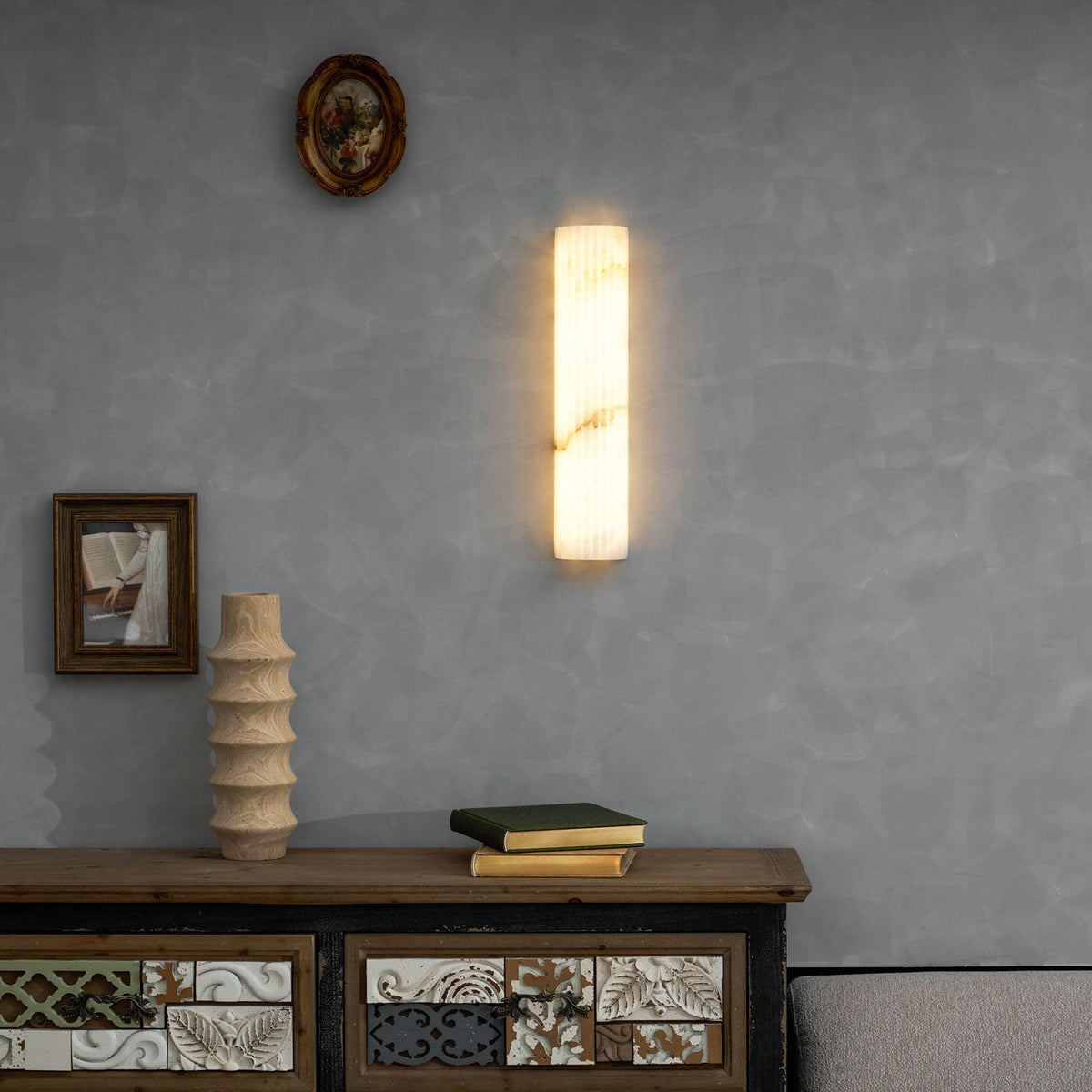 Alvia Alabaster Wall Light