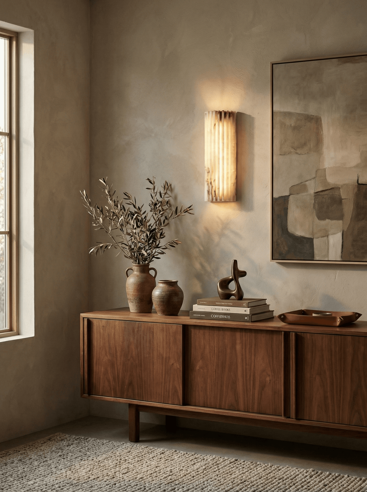 Alvia Alabaster Wall Light