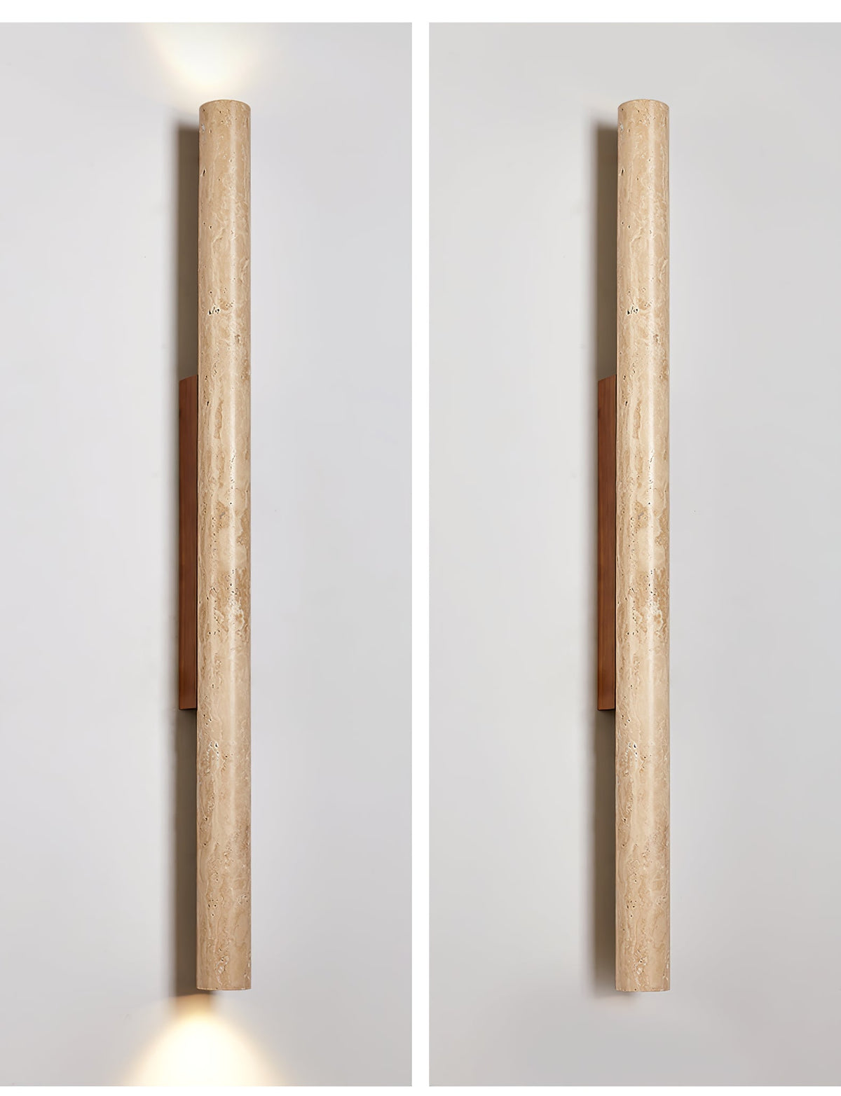 Travertine Column Wall Light