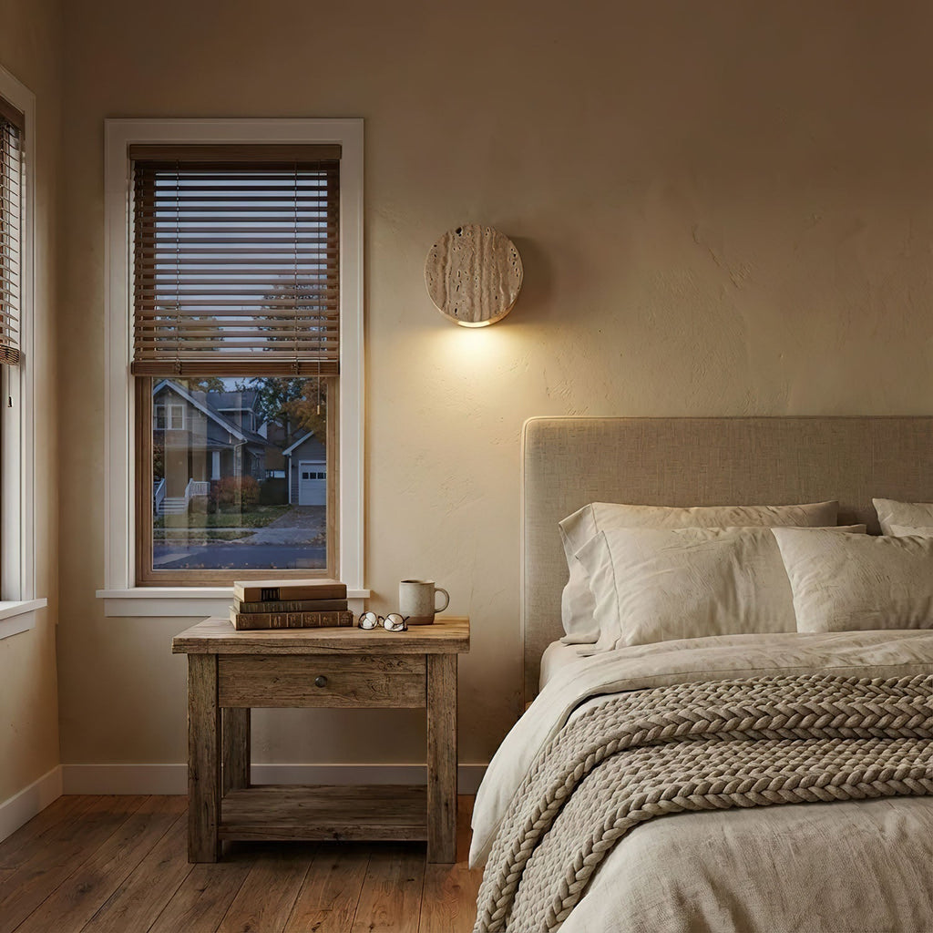 Caelan Travertine Wall Sconce