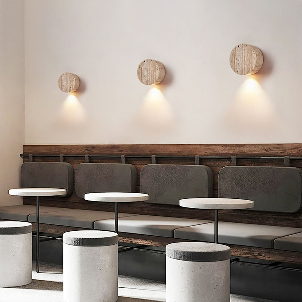 Caelan Travertine Wall Sconce