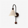 Cone Travertine Arc Sconce