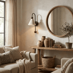 Cone Travertine Arc Sconce