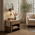 Cone Travertine Arc Sconce
