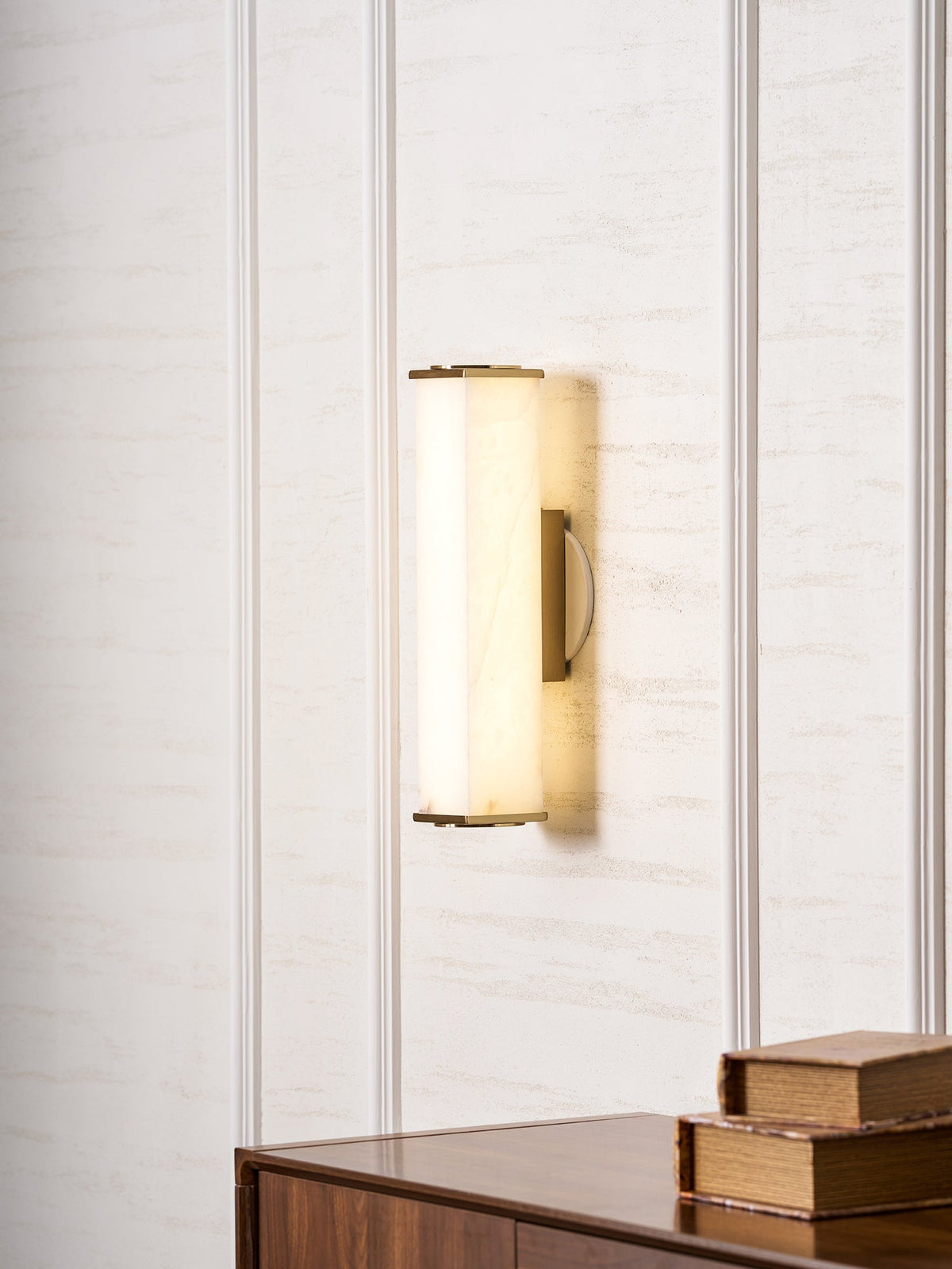 Cuboid Alabaster Wall Light