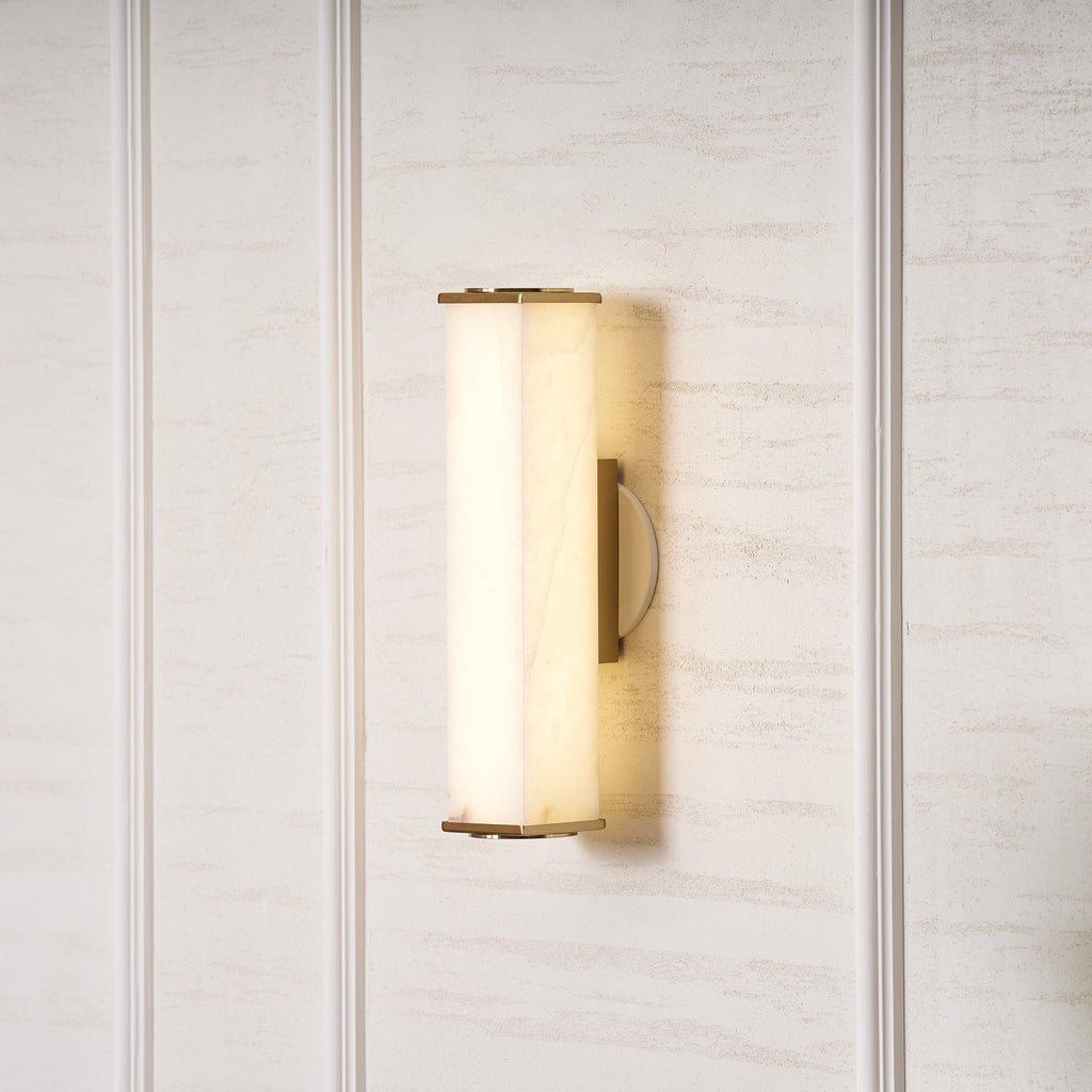 Cuboid Alabaster Wall Light