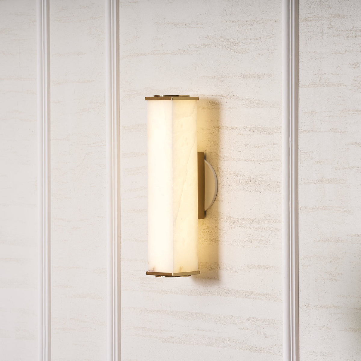 Cuboid Alabaster Wall Light