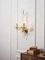 Crystal Pearl Chain Wall Lamp