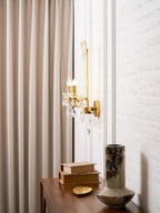 Crystal Pearl Chain Wall Lamp