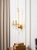 Crystal Pearl Chain Wall Lamp