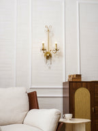 Crystal Pearl Chain Wall Lamp