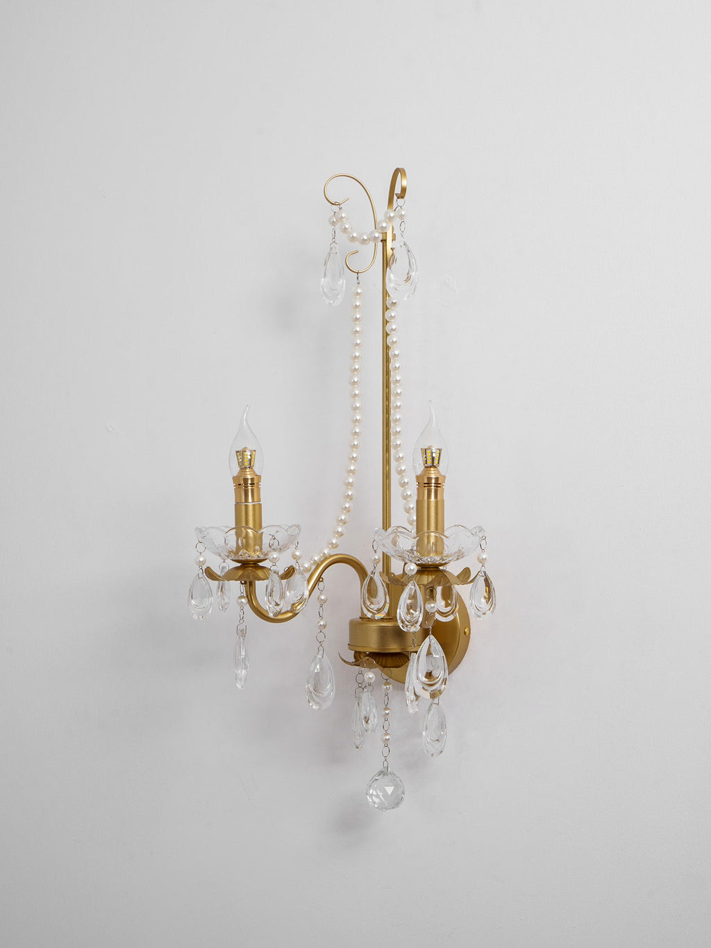 Crystal Pearl Chain Wall Lamp
