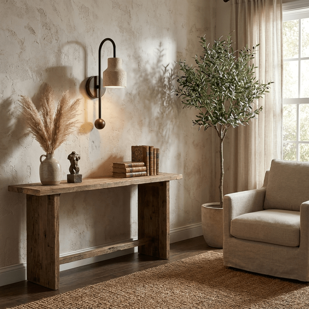 Bell Travertine Arc Sconce