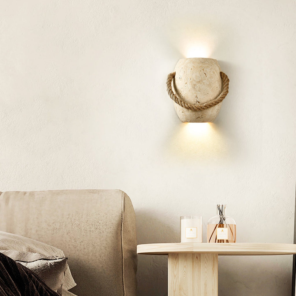 Coastal Rope Stone Wall Sconce