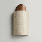 Travertine Capsule Wall Sconce