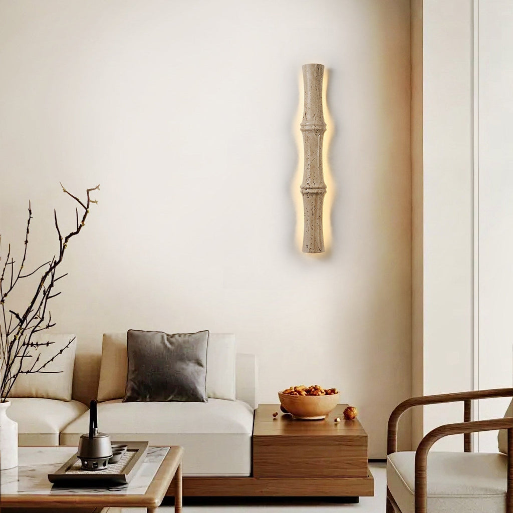 Travertine Column Glow Wall Light