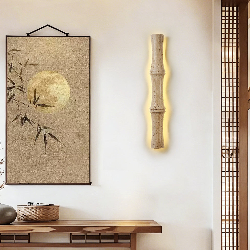 Travertine Column Glow Wall Light