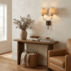 Lysenne Double Arm Fabric Wall Sconce