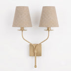 Lysenne Double Arm Fabric Wall Sconce