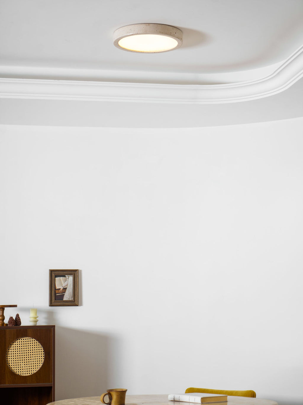Horizon Travertine Ceiling Light