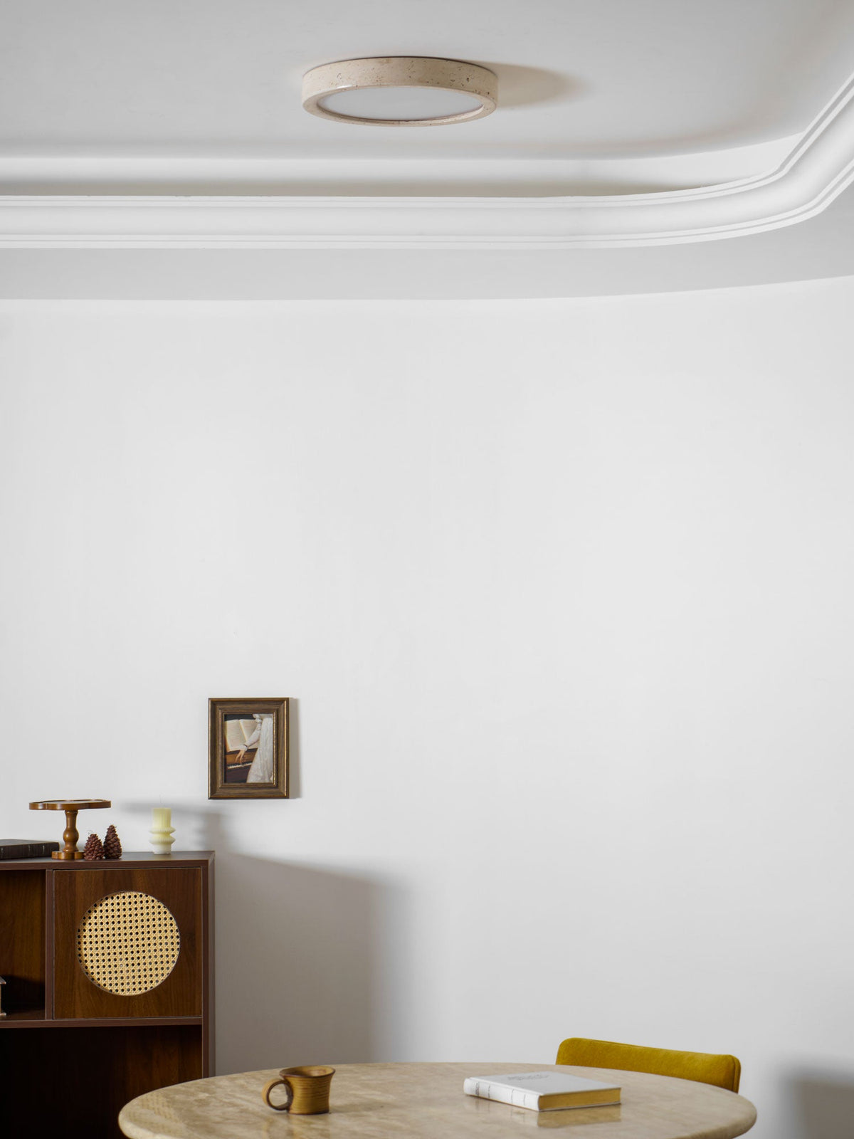 Horizon Travertine Ceiling Light