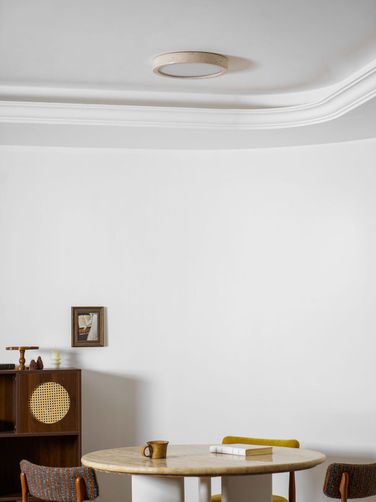 Horizon Travertine Ceiling Light