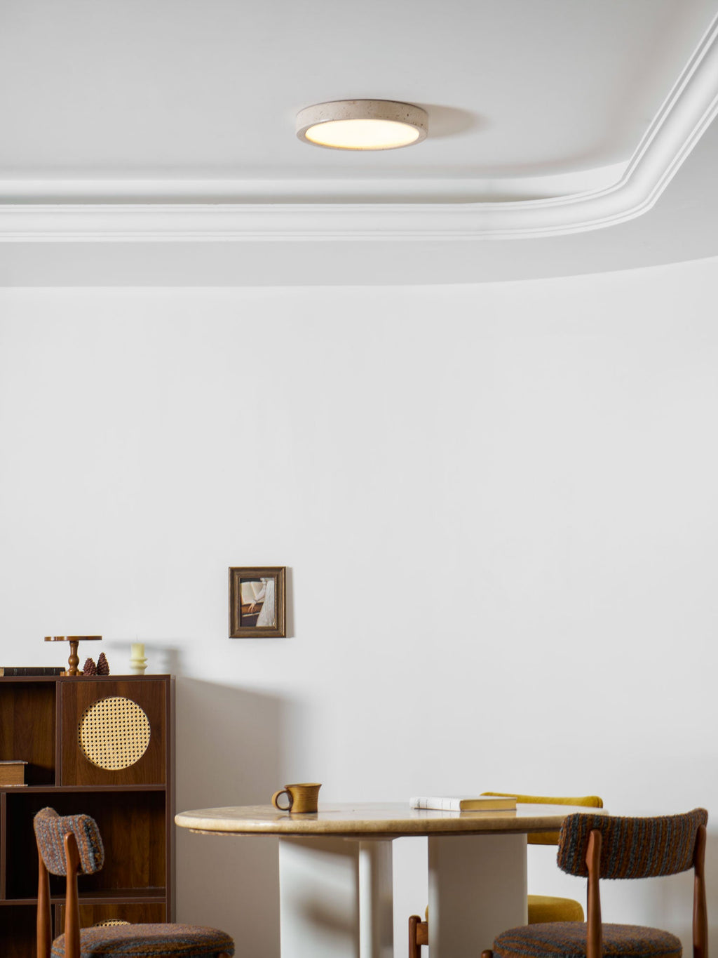 Horizon Travertine Ceiling Light