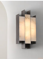 Folded Alabaster Panel Sconce