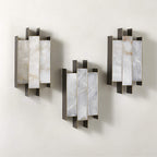 Folded Alabaster Panel Sconce