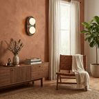 Duo Orb Wood Wall Lamp