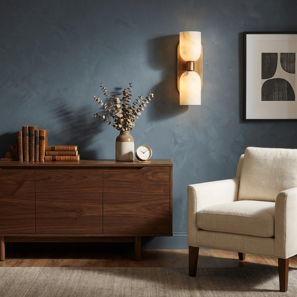 Aurelian Twin Alabaster Wall Light
