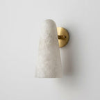 Mira Solo Alabaster Cone Wall Sconce