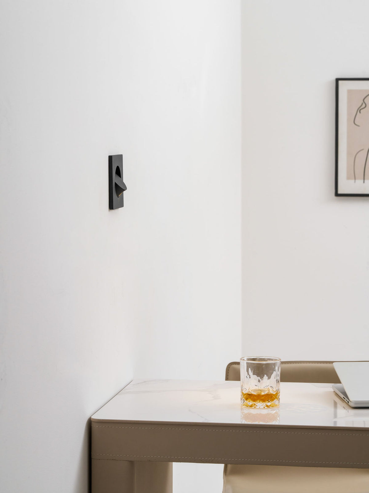 Minimalist Recessed Rotatable Sconce