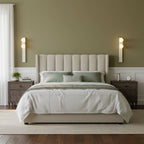 Asymmetrical Travertine Wall Sconce