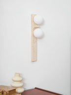 Asymmetrical Travertine Wall Sconce