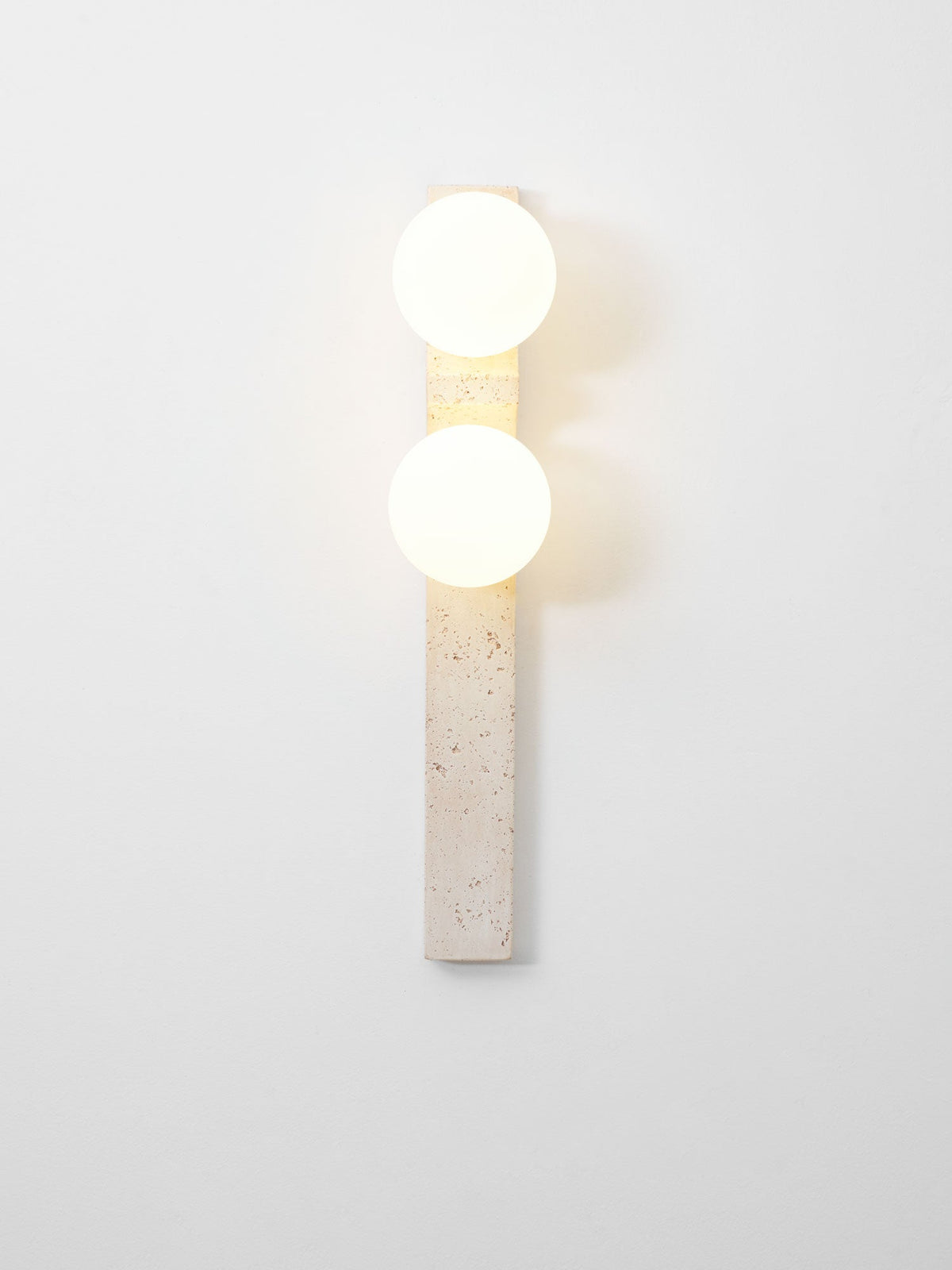 Asymmetrical Travertine Wall Sconce